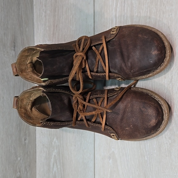 Born Women Brown Leather Ankle Boots Shoes Sz 8 - Picture 3 of 12